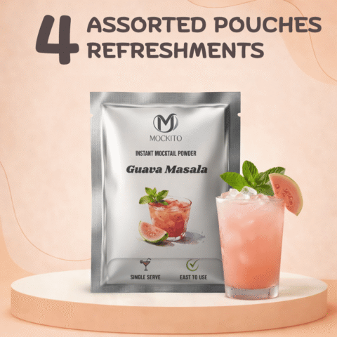 Guava Masala Mocktail Mixer | 4 Sachets | Refreshing Non-Alcoholic Drink for Summer & Parties