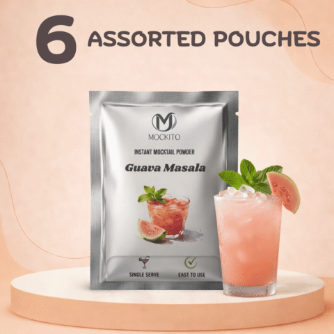 Guava Masala Mocktail Mixer | 6 Sachets | Refreshing Non-Alcoholic Drink for Summer & Parties