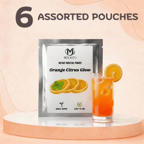 Orange Citrus Glow Mocktail Mixer | 6 Sachets | Refreshing Non-Alcoholic Summer Drink