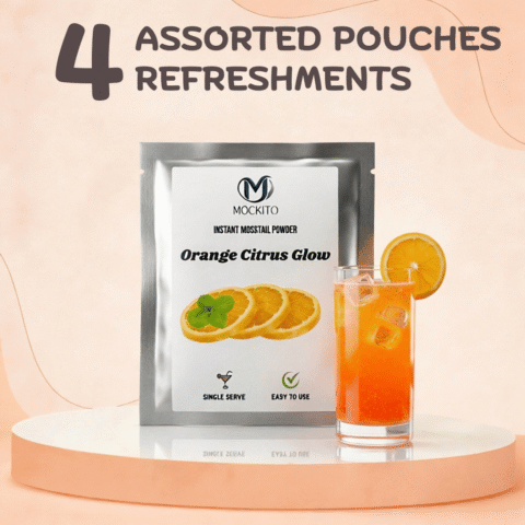 Orange Citrus Glow Mocktail Mixer | 4 Sachets | Refreshing Non-Alcoholic Summer Drink