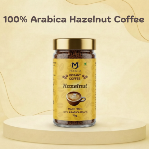 Premium Hazelnut Instant Coffee Powder – 75gm