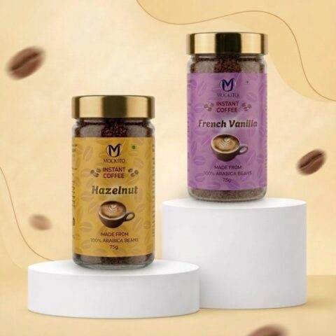 Premium Hazelnut & Vanilla Coffee Powder (75gm X 2)